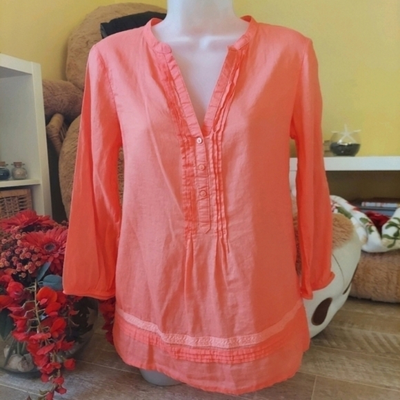 Gap Beautiful Coral Tunic Tee - Picture 1 of 9